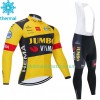 Maillot Cyclisme Hiver + Collant à Bretelles 2020 Team Jumbo-Visma N001